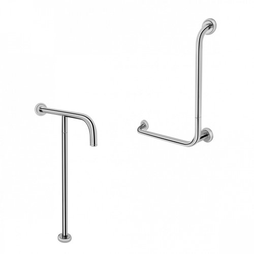 Поручень подвійний для унітазу Qtap Freedom 550х700, 575х575 White QT2291LTW