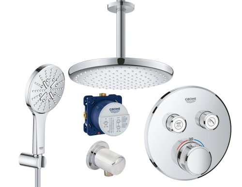 Душова система Grohe Smartcontrol Tempesta 250 на 2 споживача (з кронштейном до стелі)