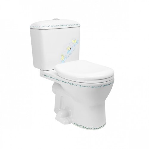 Унитаз-компакт Qtap Baby с сиденьем QT2322C229PEWD