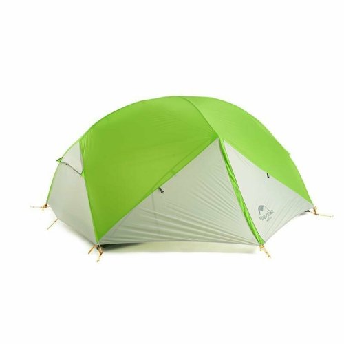 Палатка сверхлегкая двухместная с футпринтом Naturehike Mongar NH17T007-M, 20D зелено-белая