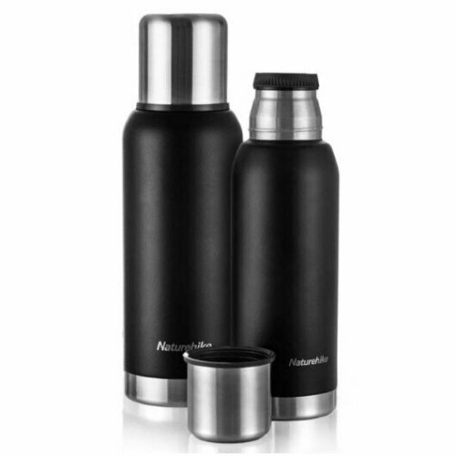 Термос Naturehike Q-9H NH19SJ010, 304 сталь, 1.0 л, черный