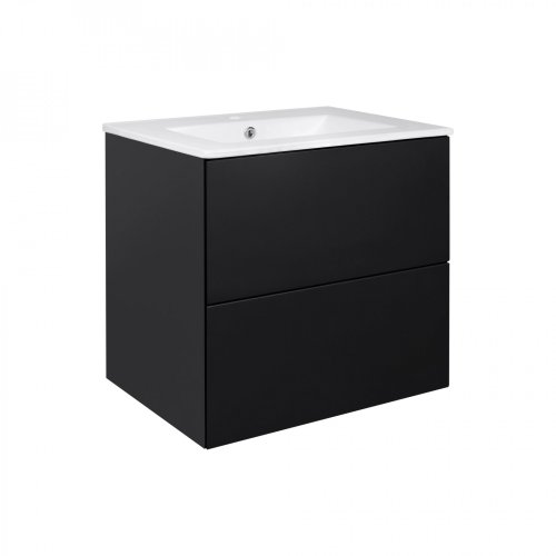 Тумба с раковиной Qtap Tern Matt black QT1772TPL6023060CMB