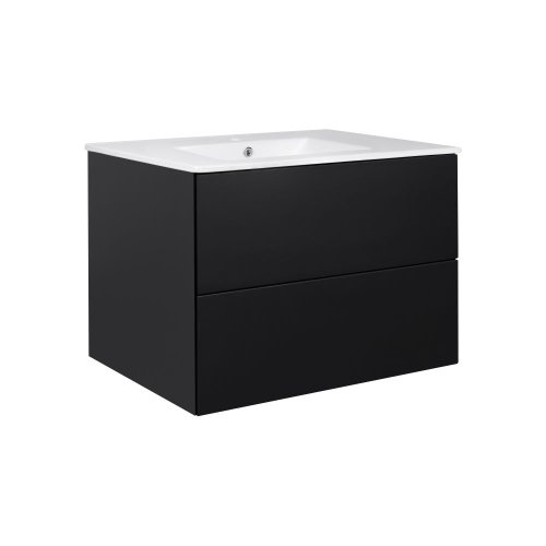 Тумба с раковиной Qtap Tern Matt black QT1772TPL8023080CMB