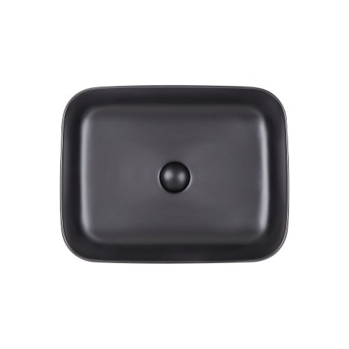 Умивальник Qtap Tern Matt black з донним клапаном QT172195MBMB