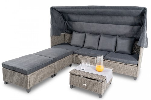 Комплект садових меблів Di Volio Luca Сірий/Графітовий