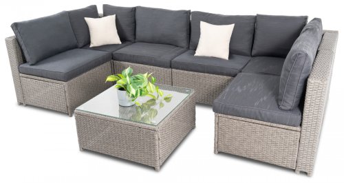 Комплект садових меблів Di Volio Torino Сірий/Графітовий