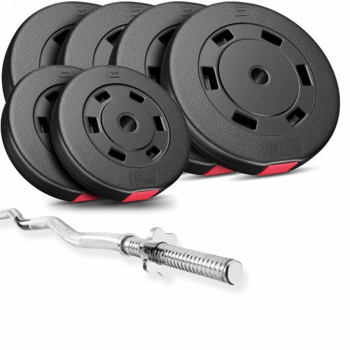 Набор Hop-Sport Premium 57 кг с W-образным грифом