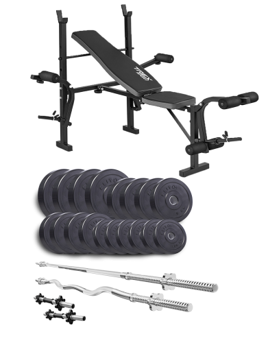 Набір Elitum Titan 94 кг + лава TrexSport TX-055