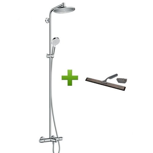 Душевая система Hansgrohe Crometta S 240 Showerpipe 27320000+скребок