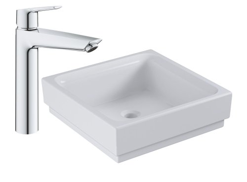 Умывальник + смеситель GROHE CUBE CERAMIC 2416500H