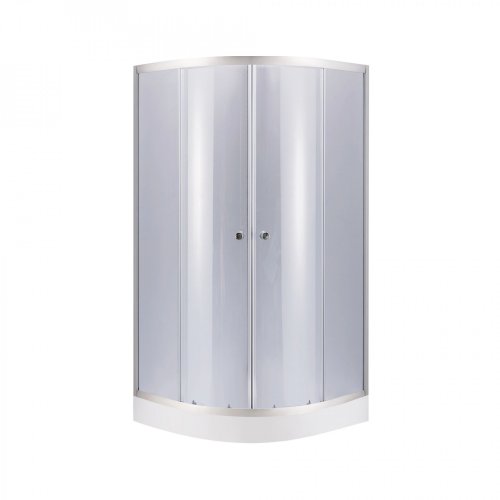 Набор Lidz душевая кабина Latwa SC80x80.SAT.LOW.GR, стекло тонированное 4 мм + поддон Kupala