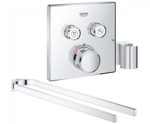 Змішувач прихованого монтажу + вішалка Grohe Grohtherm SmartControl 29125000+41059000