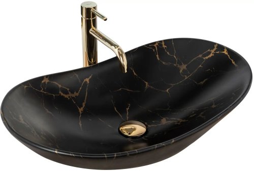 Умывальник REA ROYAL 60 MARBLE BLACK MATT REA-U7478
