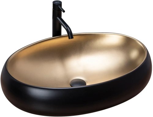 Умывальник REA MELANIA BLACK / GOLD REA-U0469