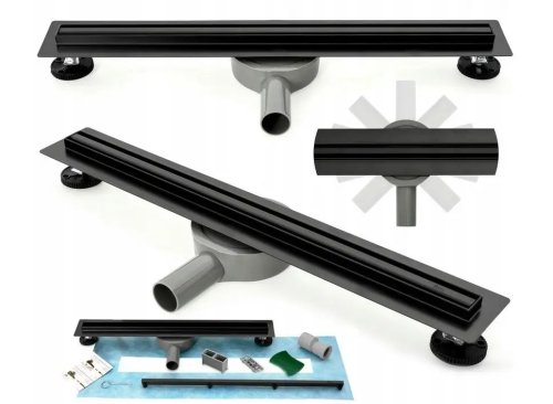 Трап для душа REA NEO SLIM PRO BLACK 80 см REA-G8902