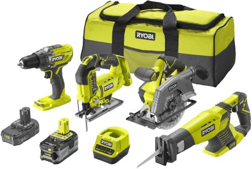 Набор из четырех аккумуляторных инструментов Ryobi ONE+ RCK184C-242S