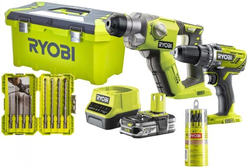 Набор из двух аккумуляторных инструментов Ryobi ONE+ R18DDSDS-125T