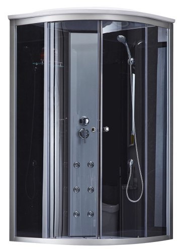 Гидромассажный бокс Lidz Tani SBM90x90.SAT.HIGH.GR, стекло тонированное 4 мм без поддона