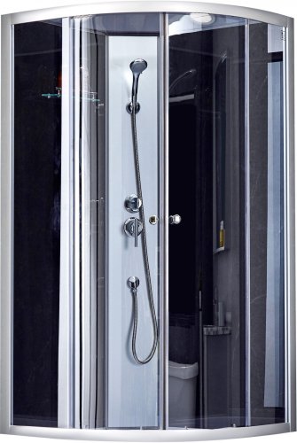 Душевой бокс Lidz Tani SB80x80.SAT.LOW.GR, стекло тонированное 4 мм без поддона