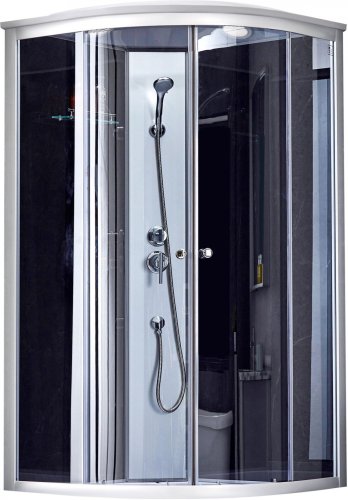 Душевой бокс Lidz Tani SB90x90.SAT.LOW.GR, стекло тонированное 4 мм без поддона