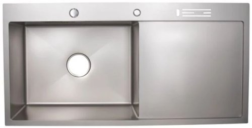 Кухонная мойка Lidz LH10050B 3.0/1.0 мм Brush (LIDZLH10050BBRU3010) cо встроенным держателем для ножей