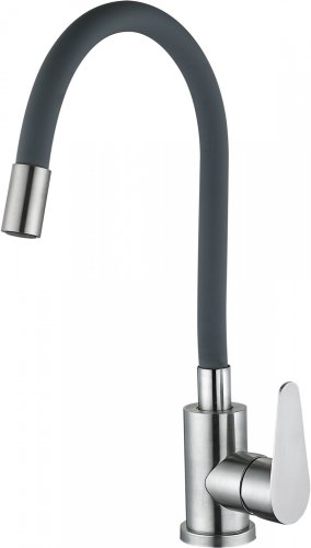 Смеситель для кухни Lidz Vida 04R-GFS, U-образный гибкий (k35)