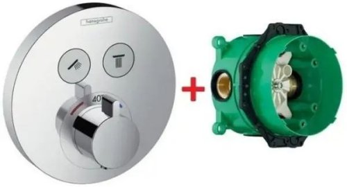 Смеситель скрытого монтажа Hansgrohe Shower Select S 15743000+01800180