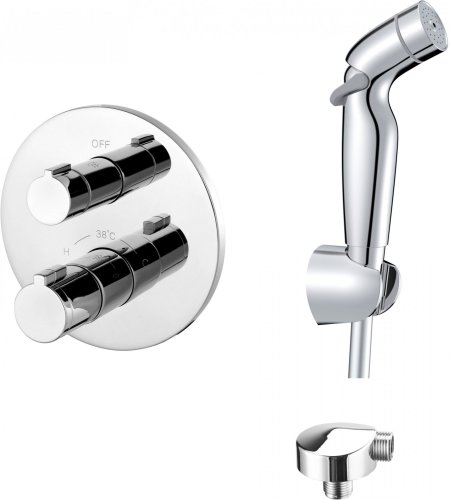 Смеситель скрытого монтажа с гигиеническим душем Imprese Centrum SET20220104