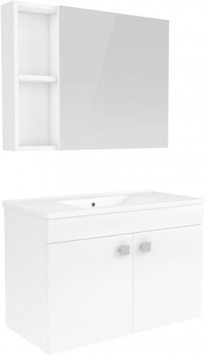 Комплект мебели для ванной RJ Atlant тумба + раковина + зеркальный шкаф RJ02800WH