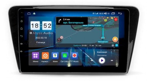 Штатная магнитола Abyss Audio QS-0116 для Skoda Octavia A7 2014-2020 Android 10 Q