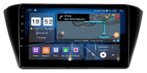 Штатная магнитола Abyss Audio QS-0118 для Skoda FABIA 2015+ Android 10 Q