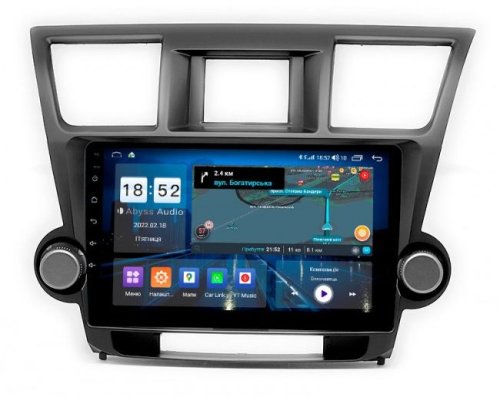 Штатна магнітола Abyss Audio QS-0134 для Toyota Highlander XU40 2007-2014 Android 10 Q