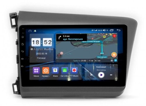 Штатная магнитола Abyss Audio QS-9160 для Honda CIVIC 2012-2015 Android 10 Q