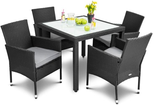 Садові меблі Di Volio VERONA 4+1 Чорний