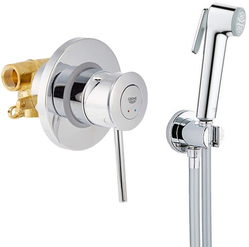 Смеситель + гигиенический душ Grohe QuickFix BauClassic UA202606QF