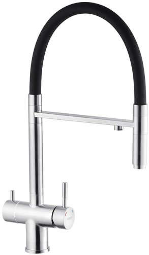 Смеситель для кухни с подключением к фильтру Kroner KRP Edelstahl Klassisch - ESG03815BLK CV027933