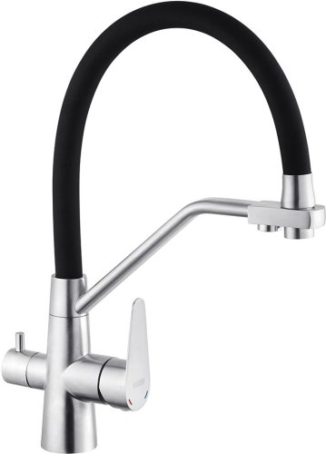 Смеситель для кухни с подключением к фильтру Kroner KRP Edelstahl Klassisch - ESG03817BLK CV027936
