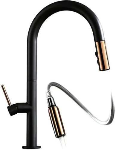 Смеситель для кухни REA Apollo Black/Rose Gold REA-B9600