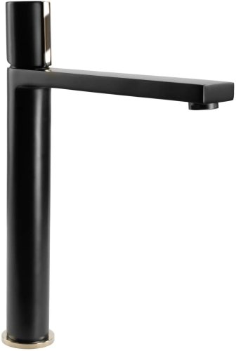 Смеситель для умывальника REA Icon Black L.Gold REA-B5681