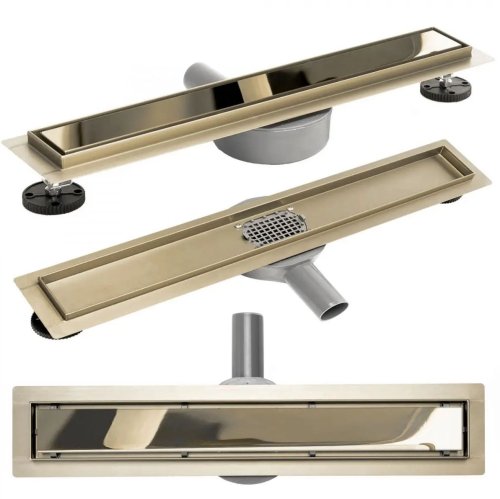 Трап для душа REA Pure Neo Mirror Gold Pro 100 REA-G5611