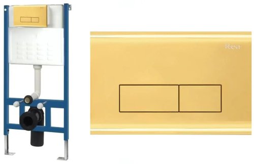 Інсталяція REA із золотою кнопкою H Light Gold REA-E9863