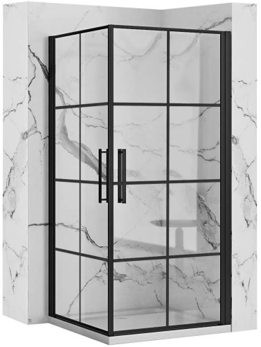 Душевая кабина REA Rubik Black Mat 90х90 REA-K9231
