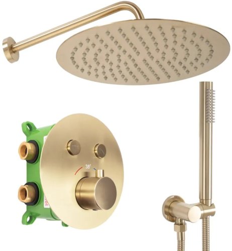 Душевая система REA Lungo Miler Brushed Gold + Box REA-P6716