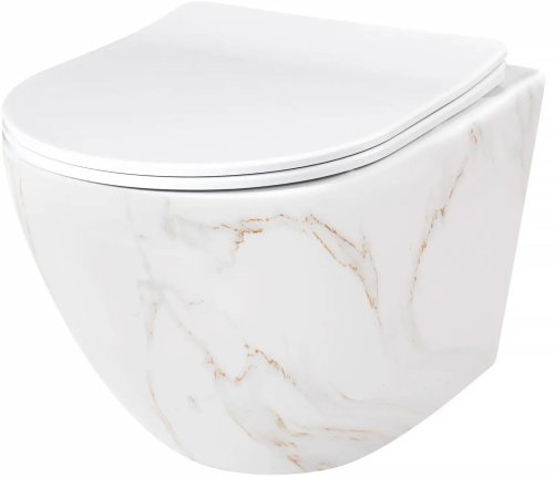 Подвесной унитаз REA Carlos Flat Rimless Aiax Shiny REA-C6385