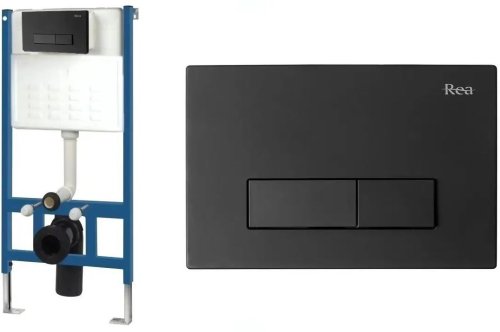 Инсталляция REA с черной кнопкой H Black REA-E3650