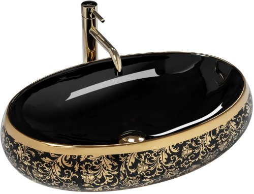 Умывальник REA Meryl Black/Gold REA-U8811