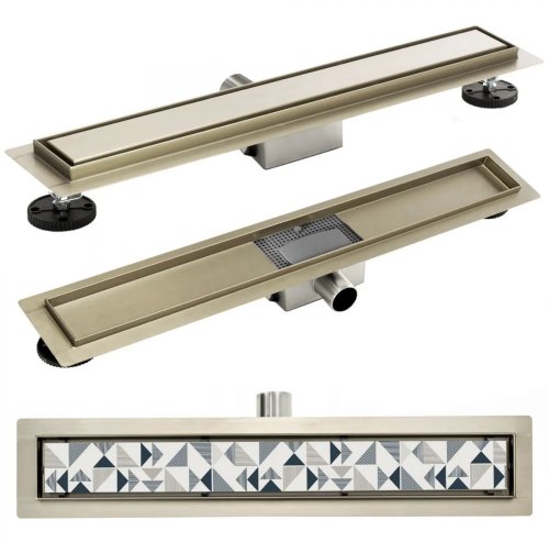 Трап для душа REA Pure Neo шампань 90 см REA-G7003