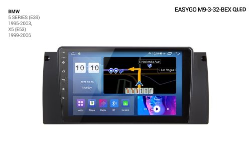 Штатная автомагнитола EasyGo M9-3-32-BEX QLED BMW 5 Series (E39) 1995-2003, X5 (E53) 1999-2006