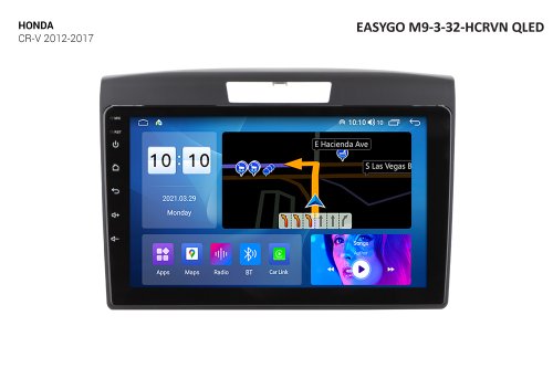 Штатная автомагнитола EasyGo M9-3-32-HCRVN QLED Honda CR-V 2012-2017
