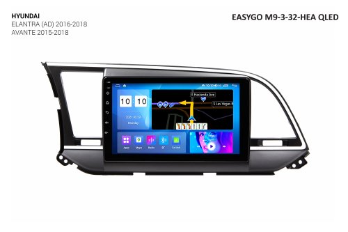 Штатная автомагнитола EasyGo M9-3-32-HEA QLED Hyundai Elantra (AD) 2016-2018, Avante 2015-2018